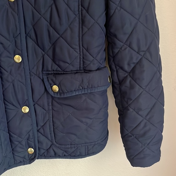 J Crew quilted navy jacket size XXS - Picture 3 of 6